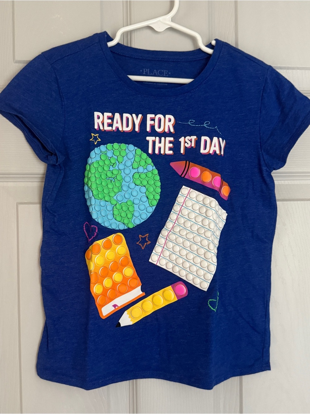 The Children's Place Royal Blue "Ready for the 1st Day" Short Sleeve Tee